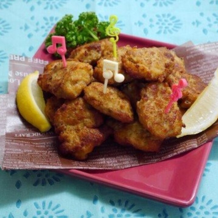 鶏ひき肉と食パンで簡単♪チキンナゲット